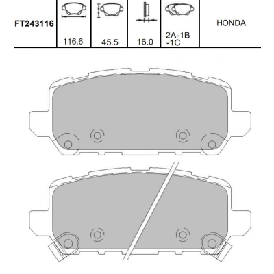 Kuva KAVO PARTS KBP 2065 Jarrupalat akustisella kulumavaroittimella HONDA: HR V II