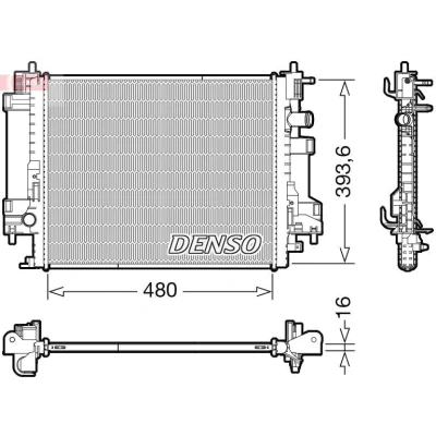 Kuva DENSO DRM23117 Jäähdytin 480 410 16
