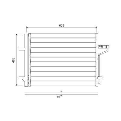 Kuva VALEO 812877 Ilmastoinnin Lauhdutin Vedenerottimella 23 Alumiini 472 FORD: C Max 2