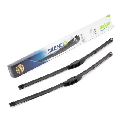 Kuva Pyyhkijänsulka Valeo Silencio X.trm, Flat Blade Set 574466 Edessä Rungottomat koukkukiinnitys LAND ROVER: Range Rover Sport, Discovery 3