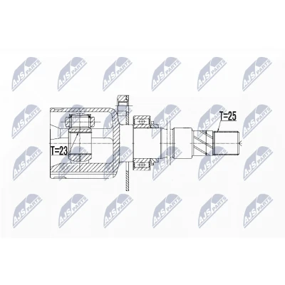 Kuva NTY NPW FT 070 Vetonivel Etuakseli, oikea FIAT: Fiorino III Van / Farmari