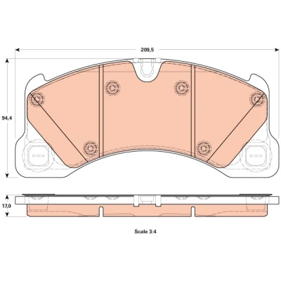 Kuva Jarrupalasarja, levyjarru PORSCHE CAYENNE, PANAMERA, VW TOUAREG OE 7P6 698 151 B, 151, 958 351 939 20