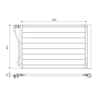 Kuva VALEO 814388 Ilmastoinnin Lauhdutin ilman vedenerotinta Alumiini 411 R 134a BMW: 5 Sedan