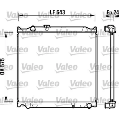 Kuva VALEO 734205 Jäähdytin Alumiini 575 638 26 lman kylmäainesäädintä Jäähdytysrivat juotetut TOYOTA: Land Cruiser Prado 90