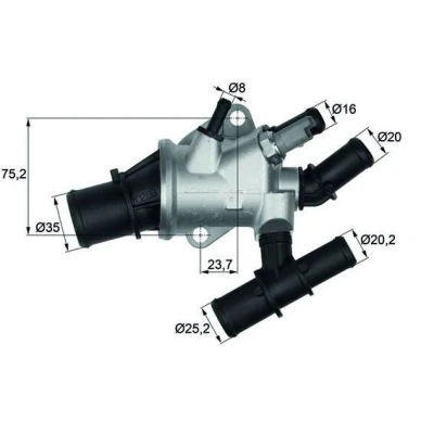 Kuva MAHLE ORIGINAL TI 155 88 Termostaatti FIAT: Stilo Hatchback