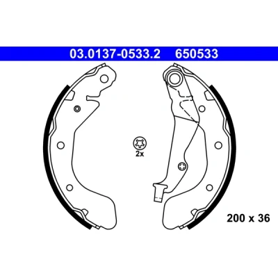 Kuva ATE 03.0137 0533.2 Jarrukengät 200 36 Vivulla OPEL: Karl