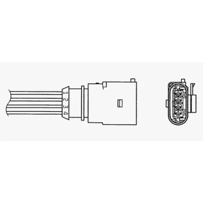 Kuva NGK 1350 Lambda Anturi 4 VOLKSWAGEN: Polo IV Hatchback, V Golf 5, SEAT: Ibiza 4, 3, Altea, SKODA: Octavia 2 Combi