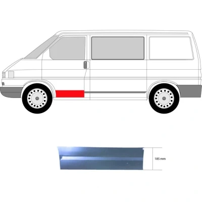 Kuva Ovi, Eteen, vasen VW TRANSPORTER Buss IV, Flak/chassi Skåp IV OE