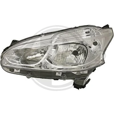 Kuva DIEDERICHS 4227081 Ajovaloumpio Vasen W21/5W, PWY24W, H7/H7 Huomiovalolla PEUGEOT: 208 I Hatchback