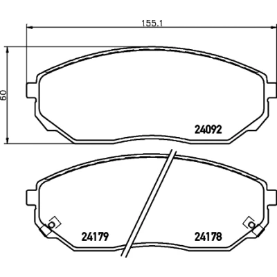 Kuva HELLA 8DB 355 011 931 Jarrupalat akustisella kulumavaroittimella KIA: SORENTO 1