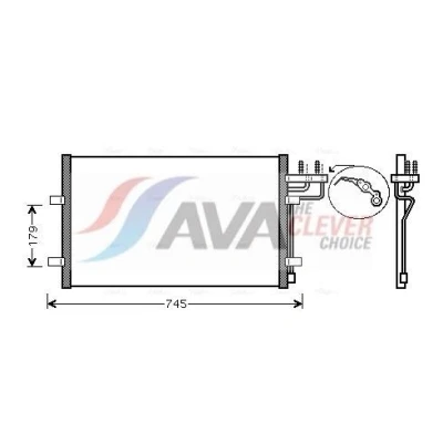 Kuva PRASCO FDA5367 Ilmastoinnin Lauhdutin 11,6 Alumiini 620 FORD: Focus 2 Kombi, C Max, Limousine