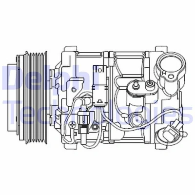 Kuva DELPHI CS20545 Ilmastoinnin Kompressori 6ZSE16 PAG 46 R 134a magneettikytkimellä BMW: 3 Touring, Sedan, 5 Touring