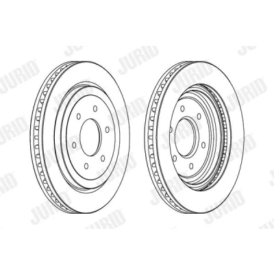 Kuva JURID 563024JC 1 Jarrulevyt 320 28 6 Tuuletettu pinnoitettu ilman ruuveja NISSAN: Pathfinder 3, NP300 Navara Pick up