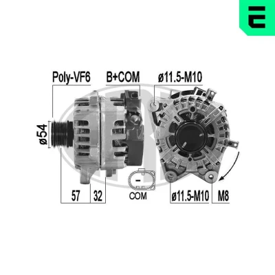 Kuva ERA 209584 Laturi 14V 200A FORD: Transit V363 Van, Mondeo 5 Kombi,