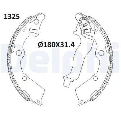 Kuva DELPHI LS2199 Jarrukengät 180mm 31mm KIA: Picanto I
