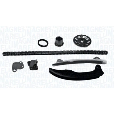Kuva MAGNETI MARELLI 341500000550 Jakoketjusarja ilman ruuvisarjaa Yksinkertainen, Ketju koteloitu TOYOTA: Yaris II Hatchback, Aygo, CITROËN: C1 I