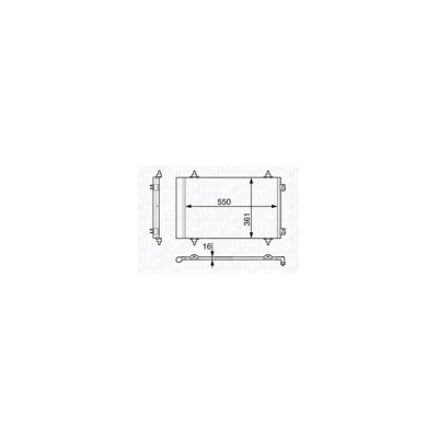 Kuva Kondensaattori, ilmastointilaite CITROËN, FIAT, LANCIA, PEUGEOT OE 1400836980, 1440143080, 1499040080