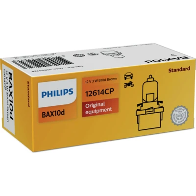 Kuva PHILIPS 12614CP Polttimo, Mittariston Valo 12 3 Muovikantalamppu B10d