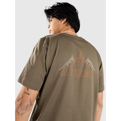 Kuva Adidas Terrex Mountain Printtipaita, Koko: Small, Olive strata