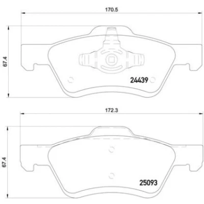 Kuva BREMBO P 24 159 Jarrupalat Ilman kulumisenilmaisinta Männän lukoilla tarvikkeita FORD: Maverick SUV