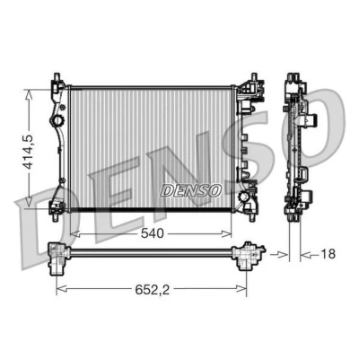 Kuva DENSO DRM01005 Jäähdytin Alumiini 540 414 18