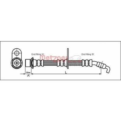 Kuva METZGER 4111428 Jarruletku 466 TOYOTA: RAV4 II SUV, I SUV