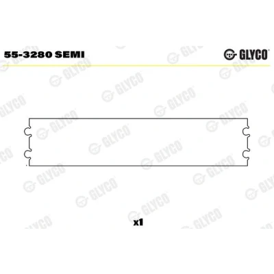 Kuva GLYCO 55 3280 SEMI Laakerin holkki, kiertokanki