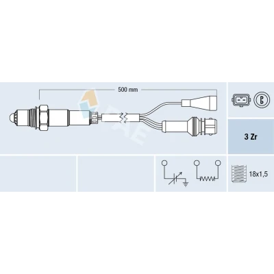Kuva FAE 77105 Lambda Anturi Lämmitetty AUDI: A8 D2, 100 C4 Avant, A6 Sedan