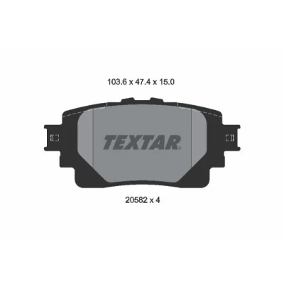 Kuva TEXTAR 2058201 Jarrupalat Kulumisenilmaisemelle TOYOTA: RAV4 V, Corolla XII Sedan