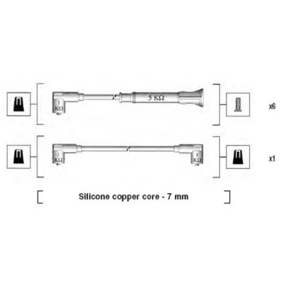 Kuva MAGNETI MARELLI 941075040546 Sytytysjohto BMW: 3 Sedan, 5 Sedan