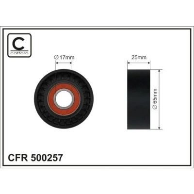Kuva Kiristysrulla, moniurahihna CITROËN, FIAT, PEUGEOT OE 16 114 257 80, 1611425780, 5751.H3