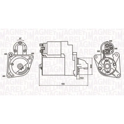 Kuva Käynnistin ALFA ROMEO, FIAT, LANCIA OE 46406973, 46454211, 46468696