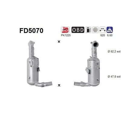 Kuva AS FD5070 Hiukkassuodatin Euro 5 Kordieriitti