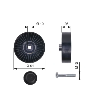 Kuva GATES FleetRunner Micro V Kit T36001 Ohjainrulla