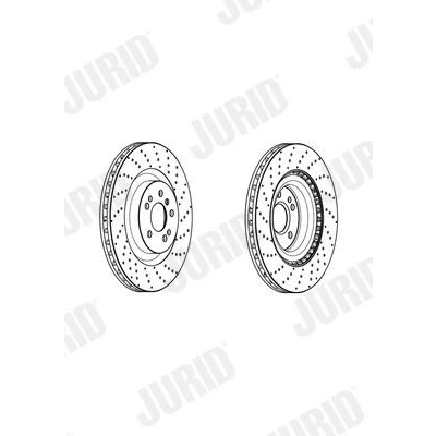 Kuva JURID 562954JC 1 Jarrulevyt 350 32 5 112 Tuuletettu pinnoitettu Ruuveilla MERCEDES BENZ: ML sarja