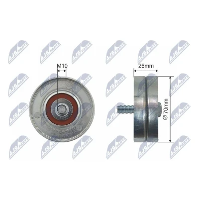 Kuva Ohjainrulla, moniurahihna CHRYSLER GRAND VOYAGER V, IV, JEEP CHEROKEE OE 0 4861 633AA, 5066 938AA, 04861633AA