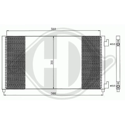 Kuva DIEDERICHS 8345303 Ilmastoinnin Lauhdutin FIAT: Punto II Hatchback