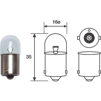 Kuva MAGNETI MARELLI 004008100000 Polttimo, Takavalo R10W 12 10