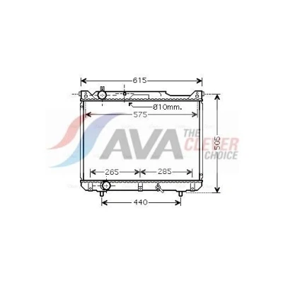 Kuva AVA COOLING SYSTEMS SZ2099 Jäähdytin Alumiini 425mm 588mm 26mm Ilman nestesäiliötä Jäähdytysrivat juotetut SUZUKI: Grand Vitara XL 7 I SUV (FT