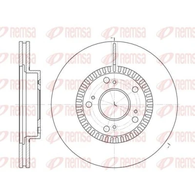 Kuva REMSA 6962.10 Jarrulevyt Etuakseli 281,7, 281,7 23 5 Tuuletettu HONDA: CIVIC 8 Hatchback, CR V 2, 7 Hatchback