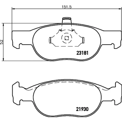 Kuva HELLA 8DB 355 008 431 Jarrupalat Ei kulumisenilmaisimelle FIAT: Punto II Hatchback, I Hatchback