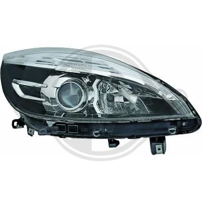 Kuva DIEDERICHS Priority Parts 4465581 Ajovaloumpio Vasen H7/H7 Oikeanpuoleiselle liikenteelle Ilman sähkömoottoria RENAULT: SCENIC 3