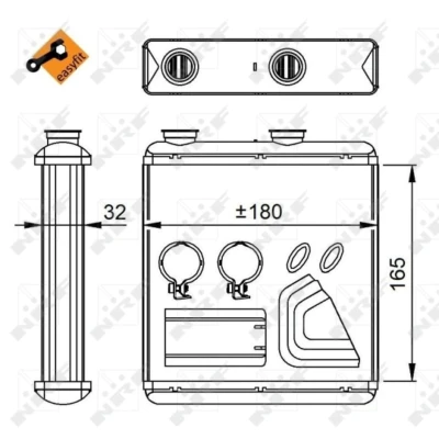 Kuva NRF 54298 Lämmityslaitteen Kenno Asennusmateriaalilla ilman johtoa EASY FIT
