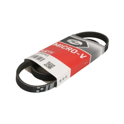 Kuva GATES Micro V 4PK993 Moniurahihna 993 4 Polyesteri, EPDM (eteenipropeeni dieeni kumi) SUZUKI: Grand Vitara 2 SUV, Jimny RENAULT: CLIO