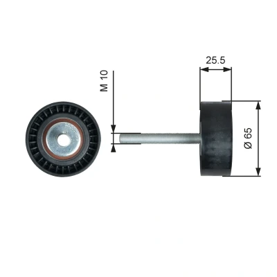 Kuva GATES T36772 Ohjainrulla FleetRunner Micro V Stretch Fit FIAT: Doblo II Van / Farmari