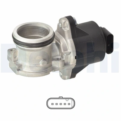 Kuva DELPHI EG10555 12B1 EGR Venttiili ilman pakokaasukierr. jäähdytintä Matalapainepuoli MERCEDES BENZ: C sarja T modell, GLK, CLA Coupe