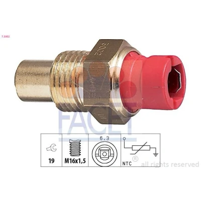Kuva FACET 7.3002 Jäähdytysnesteen Lämpötila Anturi Made in Italy OE Equivalent