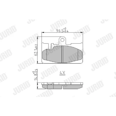 Kuva JURID 573954J Jarrupalat Kulumisenilmaisemelle Ilman tarvikkeita LEXUS: LS III
