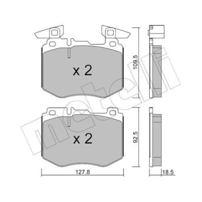 Kuva METELLI 22 1388 0 Jarrupalat Kulumisenilmaisemelle MERCEDES BENZ: GLC SUV