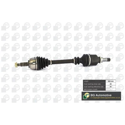 Kuva BGA DS7349L Vetoakseli Etuakseli, vasen 665, 665 RENAULT: MEGANE 2, GRAND SCENIC 2 Stufenheck